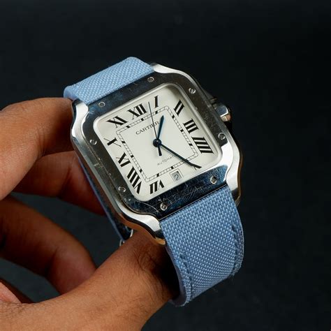 cartier santos medium straps|cartier santos quick release strap.